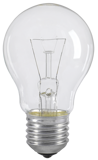 Лампа накаливания A55 шар прозр. 75Вт E27 IEK